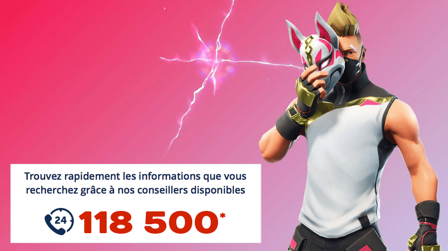 Service Client Epic Games, contact par téléphone 118500